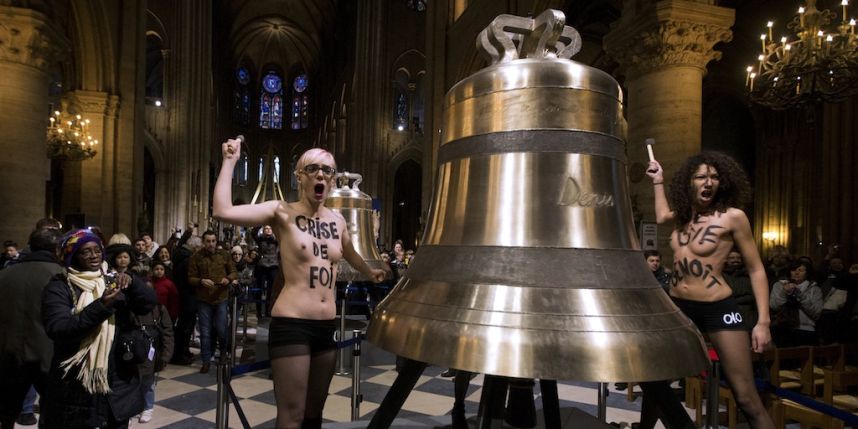 Les Femen à Notre Dame de Paris(photo DR)